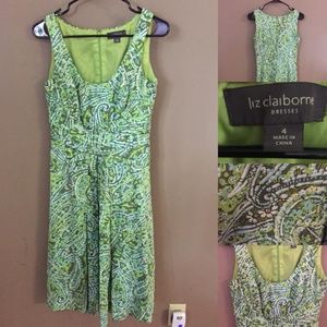 Liz Claiborne  green sleeveless dress